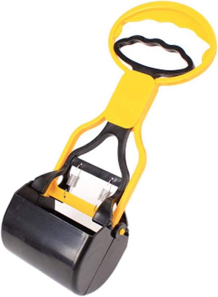 htrdjhrjy Cost-effective Handle Dog Pooper Scooper Pet Waste Clean Pickup Tool Puppy Scoop Grabber Picker(None Yellow 052207-1)