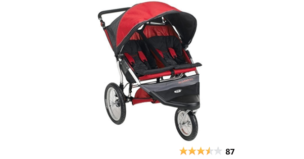 schwinn double jogging stroller red