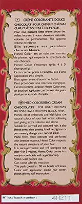 Henne Color Chocolate Henna Hair Colouring Cream 90ml Natural Dye view 6