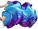 Nimiman Women Belly Dance Fan Veils Vertical Gradient Color Turquoise Blue Purple