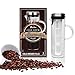 Cold Brew Iced Coffee Maker - Iced Tea Pitcher - Fruit Infusion, Borosilicate Glass Carafe with Large Removable Mesh Filter, 1000 mL