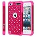 iPod Touch 5 / iPod Touch 6, Touch 5 / Touch 6 Case, Style4U Studded Rhinestone Crystal Bling Hybrid Armor Case Cover for Apple iPod Touch 5 / iPod Touch 6 with 1 Stylus [Hot Pink/Hot Pink]