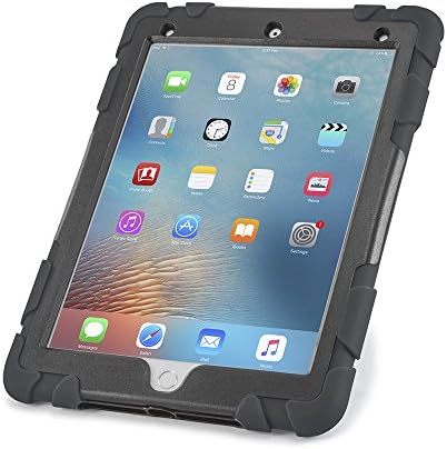 Caseiopeia Keep Safe 360 Rotating Kickstand Rugged Heavy Duty Case with Screen Protector for iPad 5 (2017)