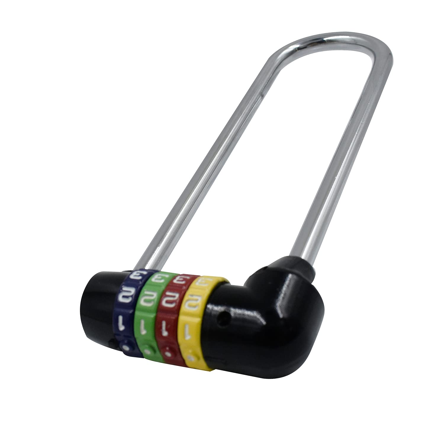 4 Digit Combination Padlock, 4.92 inch Long Shackle Resettable Padlock, Heavy Duty Outdoor Waterproof Lock for Bicycles, Gates, Mountain Bike, Gym Locker, School, Garage, Shed, Fence