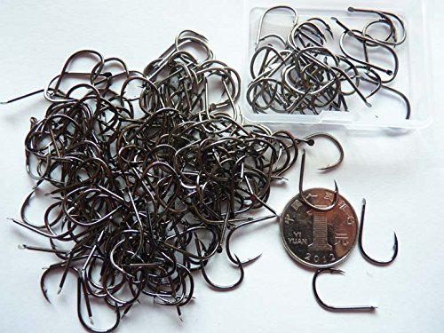 Eforstore 100 Pcs Extra Strong Stainless Steel Fishing Hooks With Sharp Circle Hooks -10 Sizes Available (X#4) - Thumbnail 2