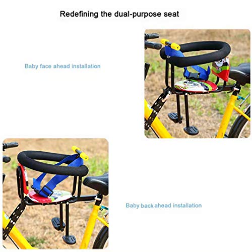 Togetherlife Front Mounted Child Bicycle Seat with Handrail and Pedal Bike Kids