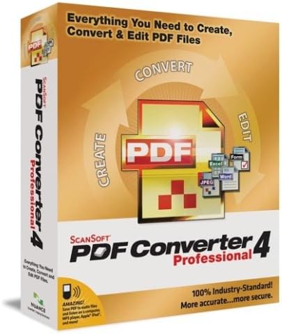 Amazon Com Scansoft Pdf Converter 4 Professional Old Version