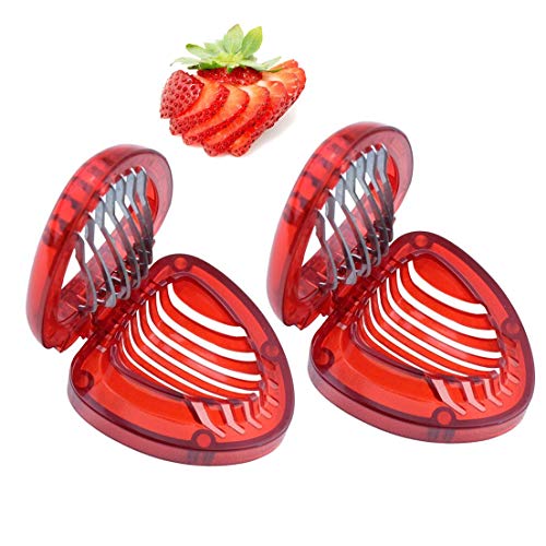 Ruibo Strawberry Slicer/Cutter with Stainless Steel Blades Easy Use Egg Cutter Kitchen Gadgets Tools Set 2 Pack - Thumbnail 6