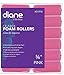 Diane Foam Hair Rollers, 3/4-Inch Diameter, Soft and Durable Foam with Snap-Lock Closure for Comfortable Styling and Long-Lasting Curls, Pink, 12 Count