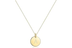 HSWYFCJY Metallic Yellow Initial Pendant Necklace for Girls Dainty Personalized Alphabet Letter Pendant