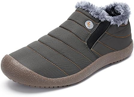 Men's Fashion Ankle Bootie Womens Fully Fur Winter Snow Boots Warm Sneaker Shoes Cold-Weather