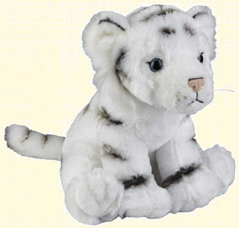Ravensden Soft Plush White Tiger Sitting 24cm