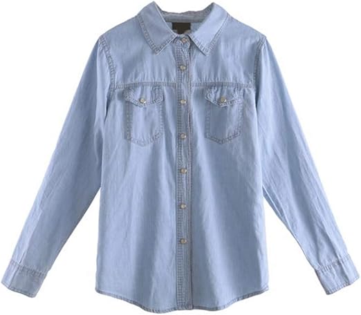 Amazon セイーワイ デニムシャツレディース 秋服 トップス ジーンズ ロンシャツ ブラウス カーディガン デニムジャケット 折り襟 ミモレ丈 ボタン 薄手 Tシャツ カットソー 通販