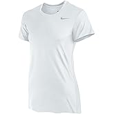 Nike Women's Legend Short Sleeve Poly Top (Small, White)