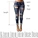 VICVIK Women Knee Skinny Denim Distressed Ripped Boyfriend Jeans (M)