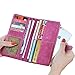 Jastore® Women Ladies Long Matte PU Leather Clutch Wallets Card Holder Purse (Brown)