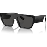BURBERRY BE4397U Micah Square Sunglasses for Men | In Black &amp; Green. Bonus kit: cleaning spray, cloth, screwdriver &amp; mirror. Lightweight durable frame.