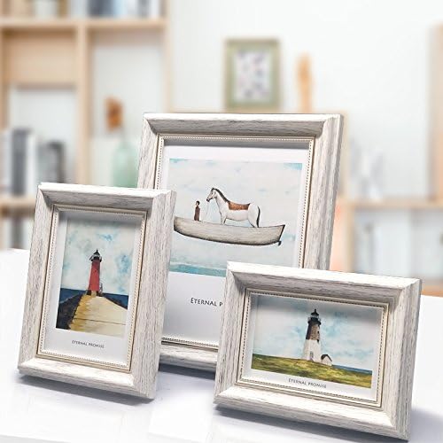 Picture Frame 4x6 HUIXIANG Vintage Portrait Photo Frames Retro Landscape & Horizontal Poster Frame Standing or Wall Mountable - Image 5