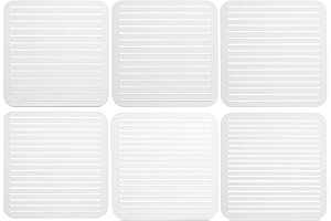 ORIGACH 6 Pcs 3D Printed Acrylic Sashiko Grid Stencils 5x5 Inch (4.5/5/5.5/6/6.5/7mm Slots) for Stitching Mending Sashiko Emb