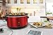 Elite Platinum MST-900R By Maxi-Matic 8.5 Quart Stainless Steel Slow Cooker,Dishwasher-Safe with Tempered Glass Lid, Cool- Touch Handles, Removable Stoneware Pot, Red