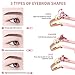 Eyebrow Stencil,ITME Adjustable 3 Eyebrow Shapes Stencil Eyebrow Template Reusable Eyebrow Makeup Kit with Handle for A Range of Face Shapes-Pink