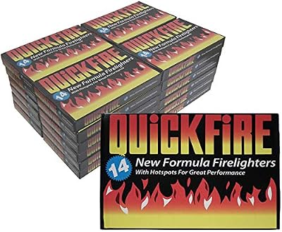 Quickfire Fire Lighters 20 Pack - BBQ Coal Wood Burner Hotspots Fast Burn