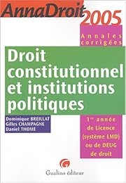 Droit constitutionnel et institutions politiques