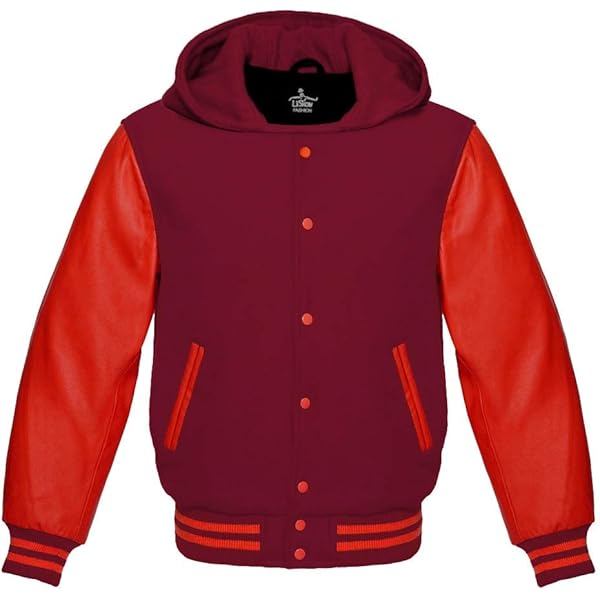 Lishow Fashion Varsity Hoodie Jacket For Baseball Letterman Bomber
