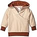 Zutano Baby Girls' Waffle Cozie Fleece Wrap Hoodie, Oatmeal, 18 Months