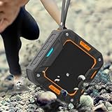 Bluetooth Speakers, VantaKool Portable Wireless Speakers Waterproof/Dustproof/Shockproof 5W for Indoor Shower and Outdoor (Orange)
