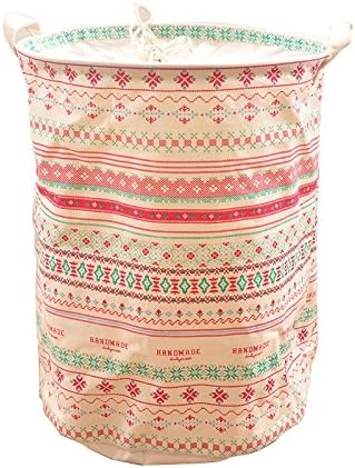Mamasen Storage Toys Basket Laundry Drain Cloth Waterproof Folding Covered Pastoral Style