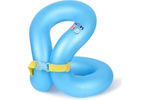 HYFOO Floaties Swim Vest for Child, Portable Inflatable Pool Floats Swimming Ring with Adjustable Safety Buckle, Safety Swim Arm Bands with Double Surround Air Bag, Durable Float Tube for Kids