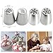 4 PCS Christmas Pastry Icing Piping Nozzles,Special Stainless Steel Russian Piping Tips Set,Cake Decorating Tools(1 Christmas Tree,2 Snowflake,1 Leaf)