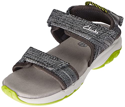 Clarks Expo Sea K, Sandali, Bambini e ragazzi, Grigio (Grey Combi), 25.5 EU