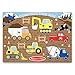 Melissa & Doug Construction Site Vehicles Wooden Peg Puzzle (6 pcs)