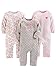Simple Joys by Carter's Baby Girls' 3-Pack Jumpsuits, Gray, Pink Stripe, Floral, 12 Months