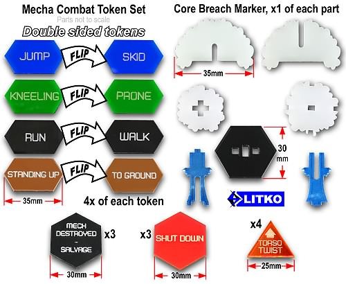 Mecha Combat Token Set