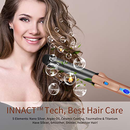 LANPRO Curling Iron Curling Wand Digital Hair Curler with 1 1/4 inch