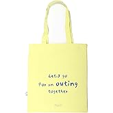 Butter Pastel Light Yellow Tote Bag 16"X14",100% Cotton Reusable Grocery Bag with Inner Safety Pocket & Long Handles, Large Capacity Women's Fabric Tote for Beach, Shopping, Travel, Church | light yellow bag, Canvas Tote Bag, long handle, butter yellow tote, church tote bag