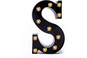 Foaky Black LED Marquee Number Lights Sign Light Up Marquee Number Lights Sign for Night Light Wedding Birthday Party Battery Powered Christmas Lamp Home Bar Decoration
