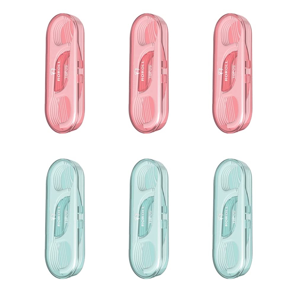 EXCEART Floss Picks 1 Set 60Pcs Toothpicks Sticks Dental Floss Picks Dental Flossers Disposable Teeth Oral Cleaning Tools with Storage Case