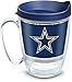 Tervis Made in USA Double Walled NFL Dallas Cowboys Legend Insulated Tumbler Cup Keeps Drinks Cold & Hot, 16oz Mug, Classic - Navy Lid
