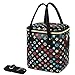 Tophie Lunch Bag Insulated Lunch Box Cooler Bag Water-resistant Thermal Lunch Bag for Women and Girls with Shoulder Strap Soft PU Leather Lunch Tote Bag for Work/School/Picnic(Flower)