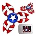 Marvel Heroes - Metal Fidget Spinner Toy Helps Focusing, Stress Reducer/Relief Perfect For Boredom EDC ADD Anxiety and Autism for Adult & Children, High Speed and Quiet Bearing (Captain America)