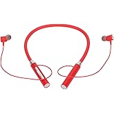 Wisoqu Neckband Bluetooth Headphones, Cordless Earbuds, IPX5 Magnetic Earphone, 8Hrs Long Playtime, for Home, Traveling, Outdoor, Business Trips (Red)