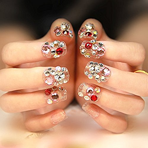 QIMYAR Nail Art Glue Sticker And 1440Pcs Mini Diamond Shining DIY Rhinestones with 5 Pcs White Triangular Plate Container & 1Pc Wax Pen &1Pc Painting Pen - Thumbnail 3