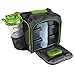 Fit & Fresh Jaxx FitPak Meal Prep Insulated Bag with Leakproof Portion Control Container Set, Reusable Ice Pack, and Shaker Cup (Green)…
