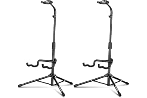 CAHAYA Acoustic Guitar Stand Universal Floor Guitar Folding Stands with Neck Holder for Acoustic Electric Classical Bass Guit