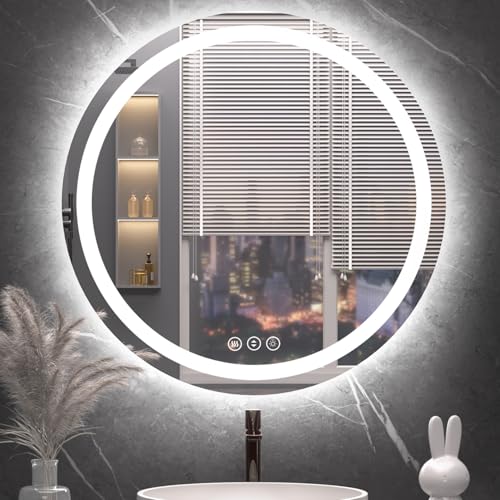 Round LED Bathroom Mirror Lights Backlit &