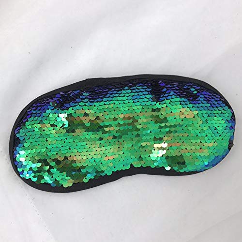 Connia Hot New SPA Eye Mask Latest Custom Blindfold Mermaid Sleep Sequin Eyeshade (21×9.6cm/8.3''×3.8'', C)